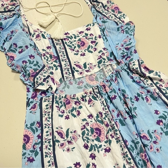 Jaase Open Tie Back Ruffle Tassels Mini Dress - Picture 4 of 9